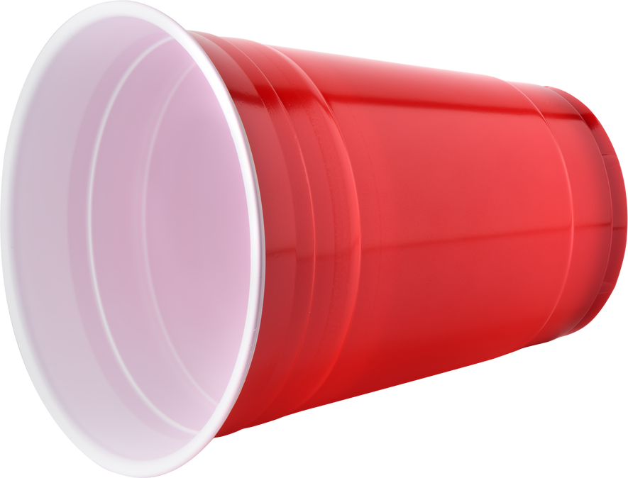 Red Plastic Party Cup Isolated